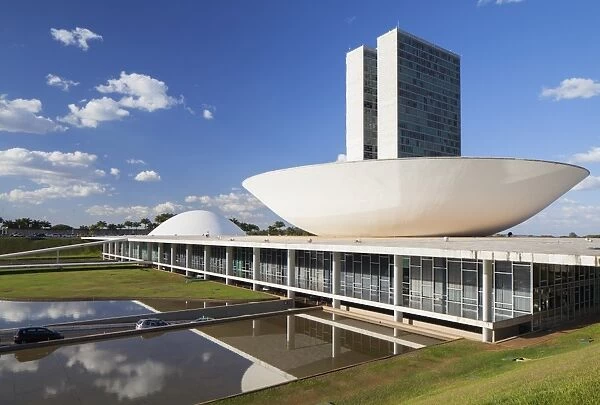 National Congress, UNESCO World Heritage Site, Brasilia, Federal District, Brazil, South America