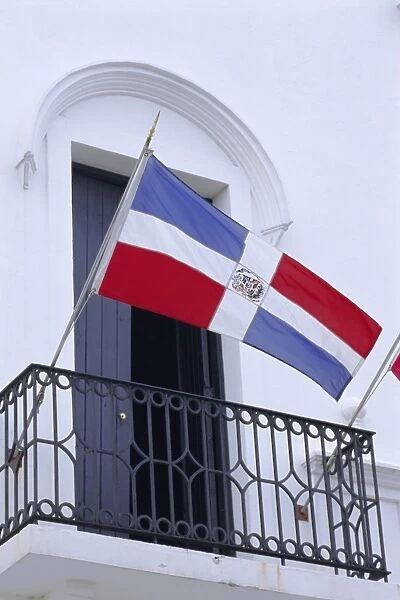 National flag, Dominican Republic, Caribbean, West Indies