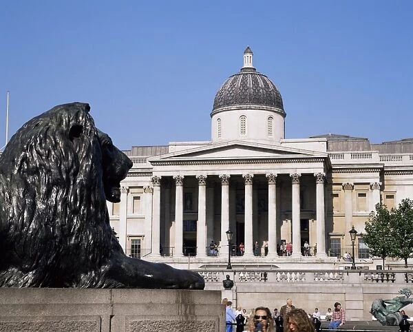 The National Gallery, Trafalgar Square, London, England, United Kingdom, Europe