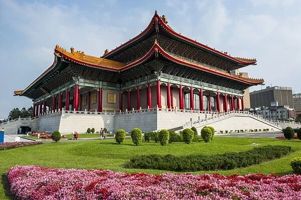 National theatre on the grounds of the Chiang Kai-Shek memorial hall, Taipeh, Taiwan