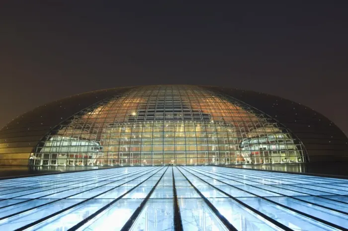 Framed Print : The National Theatre Opera House, also known as The Egg designed by French architect Paul Andreu Framed Print : The National Theatre Opera House, also known as The Egg designed by French architect Paul Andreu