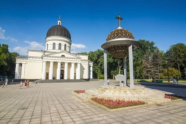 Nativity cathedral in the center of Chisinau capital of Moldova, Eastern Europe