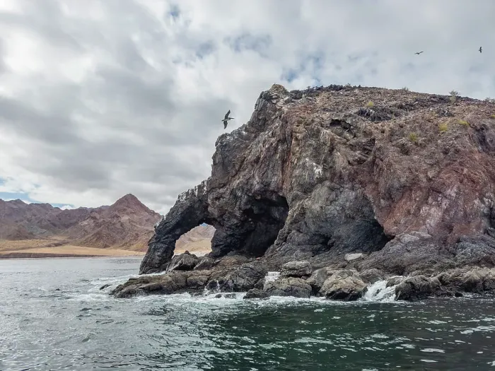Framed Print : Natural arch in Puerto Refugio on the northern end of Angel de la Guarda Island, Baja California, Sea of Cortez, Mexico, North America Framed Print : Natural arch in Puerto Refugio on the northern end of Angel de la Guarda Island, Baja California, Sea of Cortez, Mexico, North America