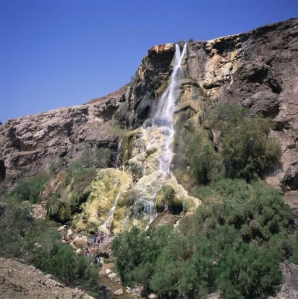 Natural hot springs and waterfall at Hammamat Ma In