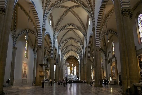 Nave of Church of Santa Maria Novella, Florence, UNESCO World Heritage Site