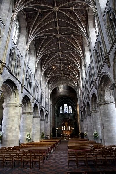 Nave, Hereford Cathedral, Hereford, Herefordshire, England, United Kingdom, Europe