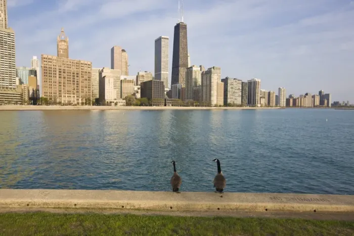 Framed Print : Near North skyline, Chicago, Illinois, United States of America, North America