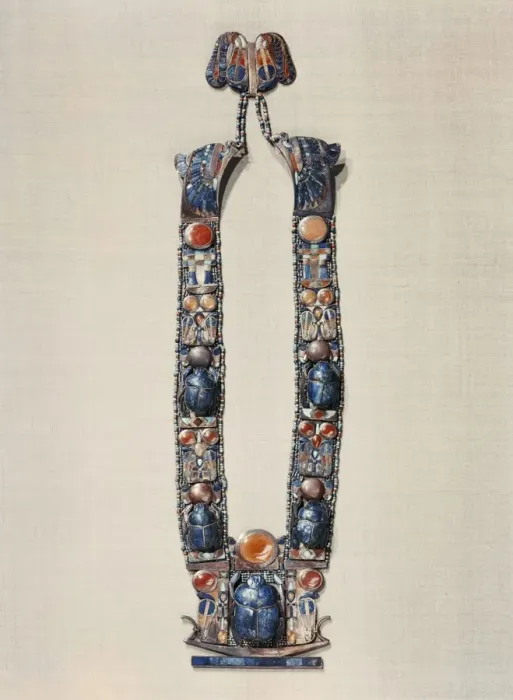 Framed Print : Necklace with pendant in the form of a boat showing a scarab, the symbol of the gods resurrection, flanked by two royal serpents, from the tomb of the pharaoh Tutankhamun, discovered in the Valley of the Kings, Thebes, Egypt, North Framed Print : Necklace with pendant in the form of a boat showing a scarab, the symbol of the gods resurrection, flanked by two royal serpents, from the tomb of the pharaoh Tutankhamun, discovered in the Valley of the Kings, Thebes, Egypt, North
