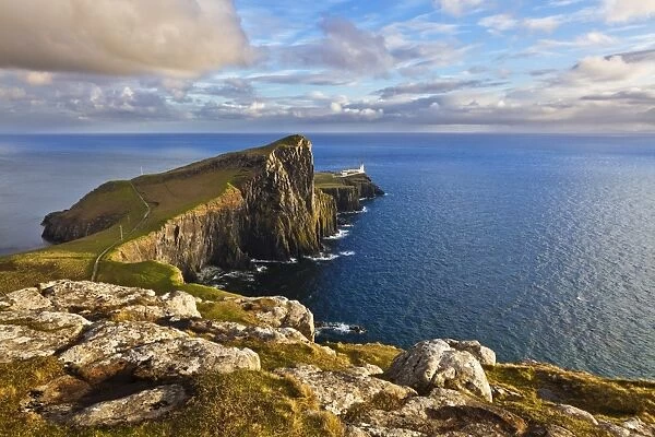 Neist Point and Lighthouse, Isle of Skye, Inner Hebrides, Highland and Islands, Scotland, United Kingdom, Europe