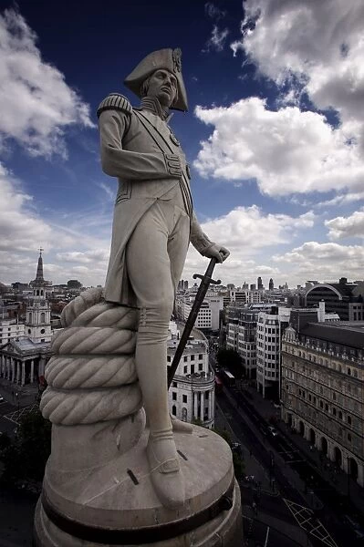 Nelsons Column, Trafalgar Square, London, England, United Kingdom, Europe