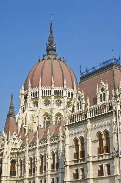 The neo-gothic Hungarian Parliament building, designed by Imre Steindl