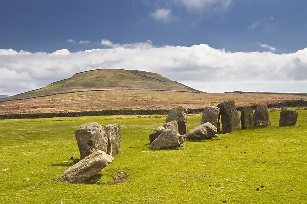 The Neolithic Swinside stone circle (Sunkenkirk stone circle), Lake District National Park, Cumbria, England, United Kingdom, Europe