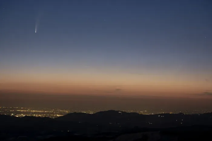 Framed Print : Neowise comet before dawn, Emilia Romagna, Italy, Europe Framed Print : Neowise comet before dawn, Emilia Romagna, Italy, Europe