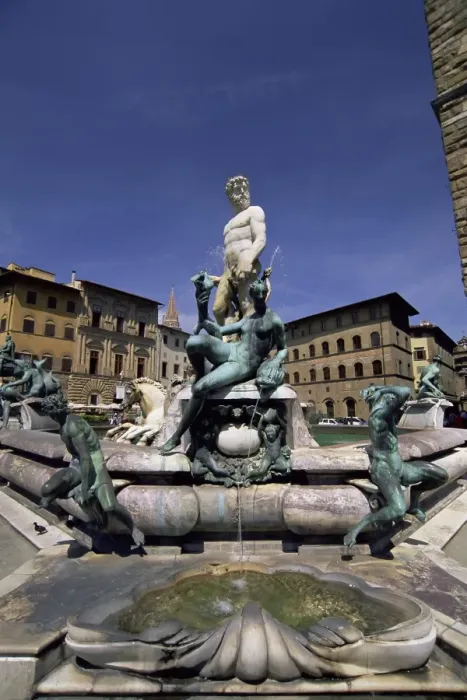 Framed Print : Neptune fountain Framed Print : Neptune fountain