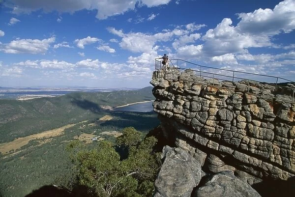 The nerve test at the Pinnacle, a lookout in the Wonderland Range