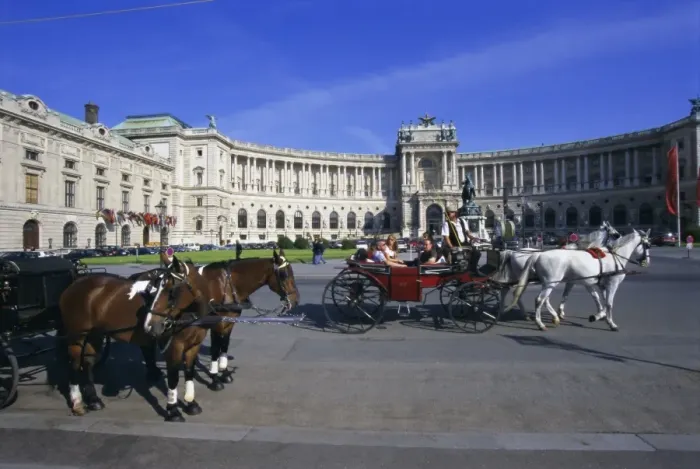Framed Print : Neue Hofburg and fiaker (horse drawn carriages), Vienna, Austria, Europe Framed Print : Neue Hofburg and fiaker (horse drawn carriages), Vienna, Austria, Europe