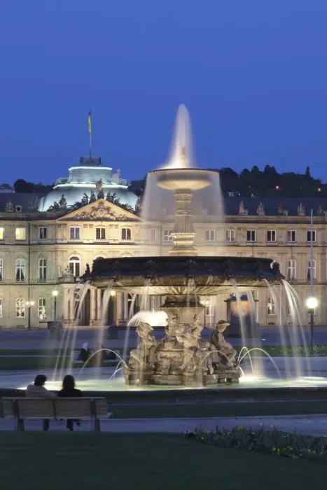 Framed Print : Neues Schloss castle and fountain at Schlossplatz Square, Stuttgart, Baden Wurttemberg, Germany, Europe Framed Print : Neues Schloss castle and fountain at Schlossplatz Square, Stuttgart, Baden Wurttemberg, Germany, Europe
