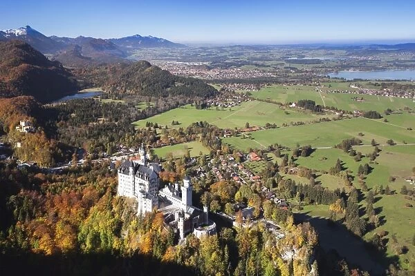 Neuschwanstein Castle, Hohenschwangau, Allgau, Bavaria, Germany, Europe
