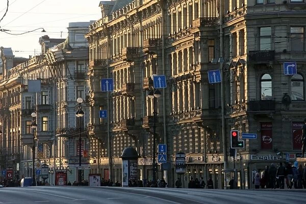 Nevsky Prospekt, the main avenue of St. Petersburg, Russia, Europe
