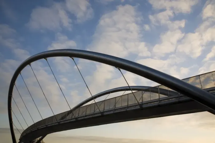 Framed Print : The new Celtic Gateway Bridge for pedestrians and cyclists Framed Print : The new Celtic Gateway Bridge for pedestrians and cyclists