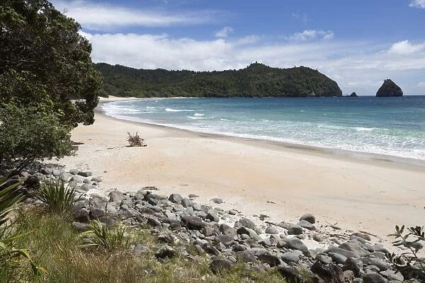 New Chums Beach and Wainuiototo Bay, Whangapoura, Coromandel Peninsula, Waikato, North Island, New Zealand, Pacific