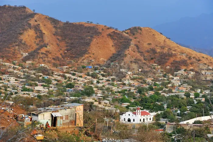Framed Print : New church in a poor area on the hillside around Santa Marta, department of Magdalena, Caribbean Region, Colombia, South America Framed Print : New church in a poor area on the hillside around Santa Marta, department of Magdalena, Caribbean Region, Colombia, South America