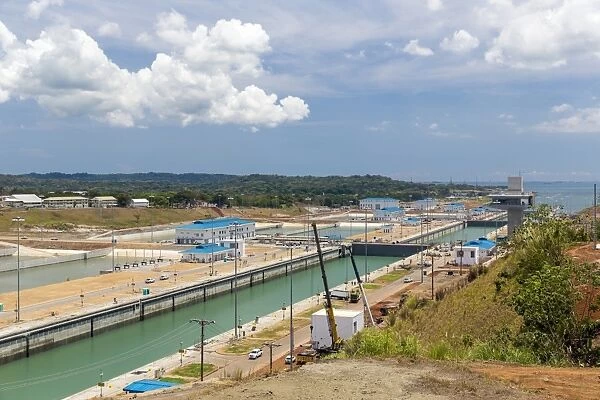 The new extension of the Panama Canal on the Atlantic side at Colon, Panama, Central