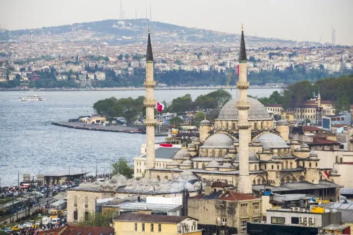 Framed Print : New Mosque (Yeni Cami) with Bosphorus Strait behind, Istanbul, Turkey, Europe Framed Print : New Mosque (Yeni Cami) with Bosphorus Strait behind, Istanbul, Turkey, Europe
