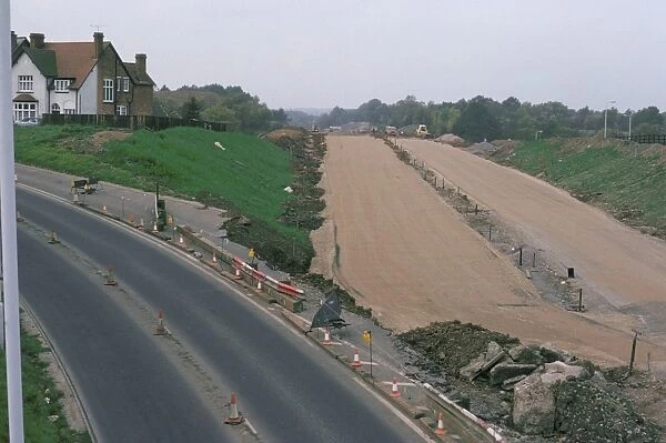 New road under construction, Worcestershire, England, United Kingdom, Europe