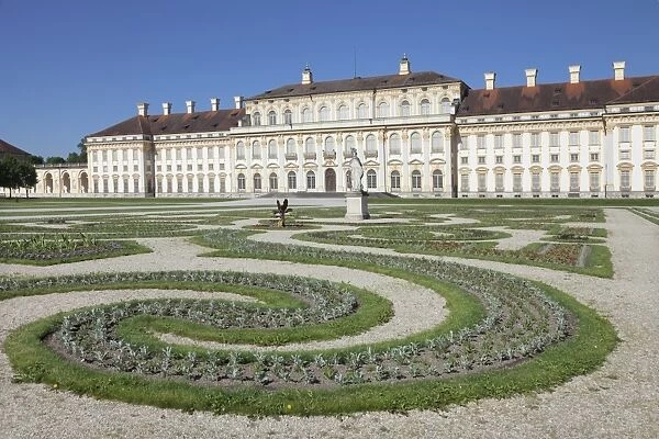 New Schleissheim Palace with Palace Gardens, Oberschleissheim, Munich, Bavaria, Germany