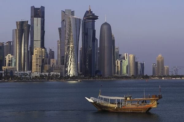 New skyline of the West Bay central financial district of Doha, Qatar, Middle East