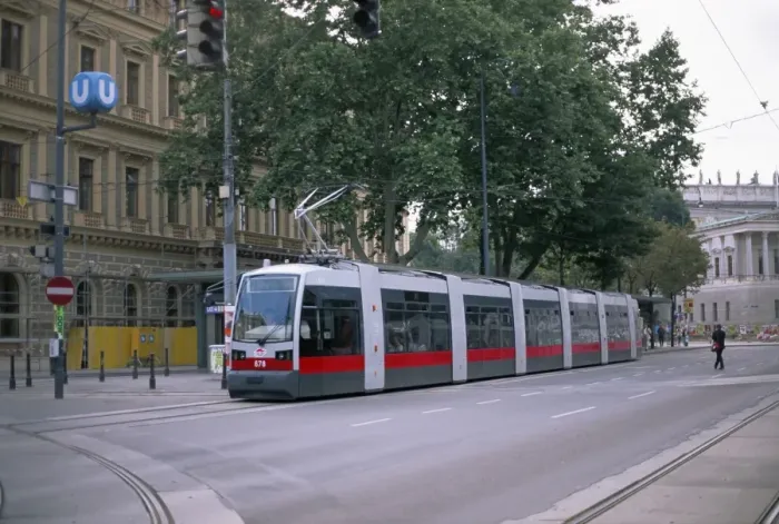 Framed Print : New style tram on Ring, Vienna, Austria, Europe Framed Print : New style tram on Ring, Vienna, Austria, Europe