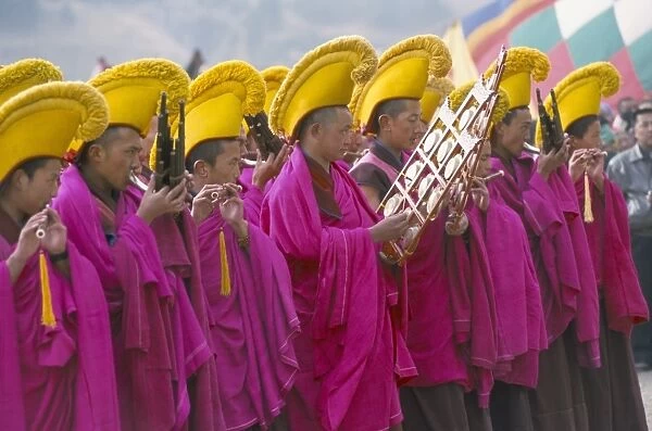 New Year (Losar) celebrations, Labrang Monastery, Gansu province, China, Asia