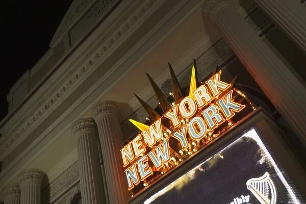 New York New York Hotel sign