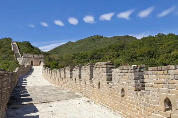 Framed Print : Newly restored section of the Great Wall of China, UNESCO World Heritage Site Framed Print : Newly restored section of the Great Wall of China, UNESCO World Heritage Site