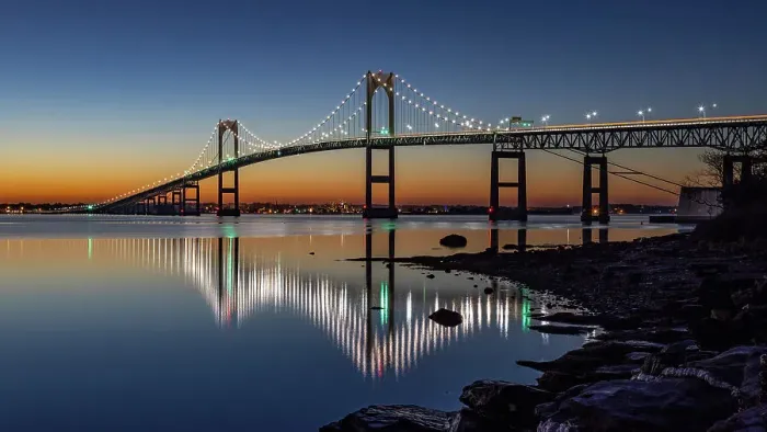 Framed Print : Newport Pell Bridge, Jamestown, Rhode Island, New England, United States of America, North America Framed Print : Newport Pell Bridge, Jamestown, Rhode Island, New England, United States of America, North America