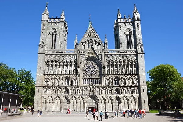 The Nidaros Cathedral, Trondheim, Sor-Trondelag, Norway, Scandinavia, Europe
