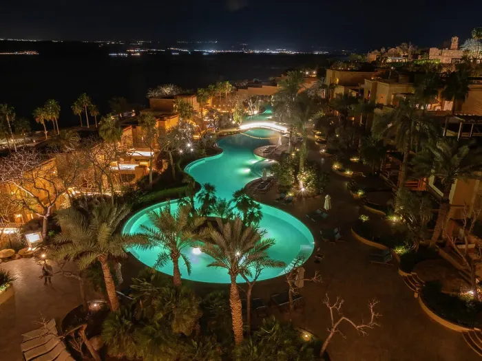 Framed Print : Night at the Kempinski Hotel Ishtar, a five-star luxury resort by the Dead Sea inspired by the Hanging Gardens of Babylon, Jordan, Middle East Framed Print : Night at the Kempinski Hotel Ishtar, a five-star luxury resort by the Dead Sea inspired by the Hanging Gardens of Babylon, Jordan, Middle East
