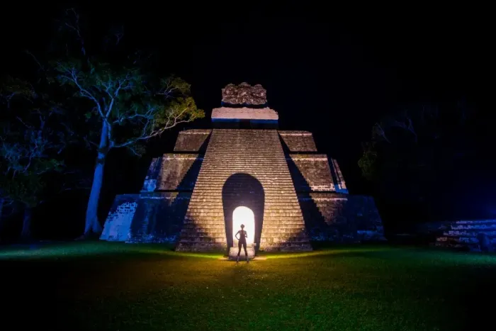 Framed Print : Night portrait of Pyramid at Tikal, UNESCO World Heritage Site, Guatemala, Central Framed Print : Night portrait of Pyramid at Tikal, UNESCO World Heritage Site, Guatemala, Central