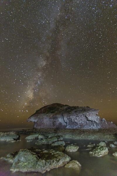 Night view of the Milky Way from Himalaya Beach, Sonora, Mexico, North America
