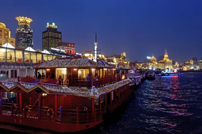Framed Print : Night view, Shanghai, China, Asia Framed Print : Night view, Shanghai, China, Asia