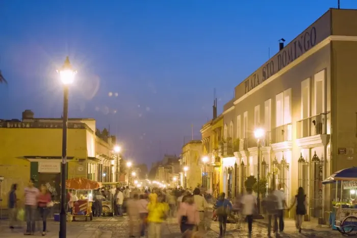Framed Print : Nightime street scene, Oaxaca, Oaxaca state, Mexico, North America Framed Print : Nightime street scene, Oaxaca, Oaxaca state, Mexico, North America