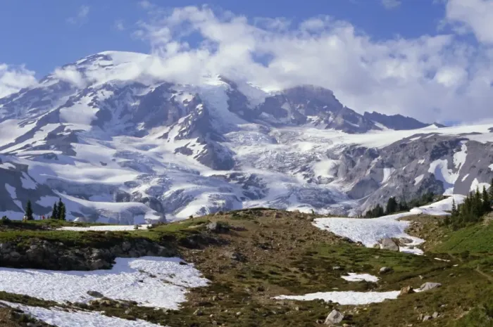 Framed Print : Nisqually Glacier in foreground Framed Print : Nisqually Glacier in foreground