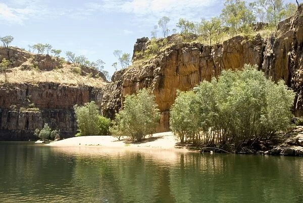 Nitmiluk Gorge in hard sandstone, Katherine, Northern Territory, Australia, Pacific