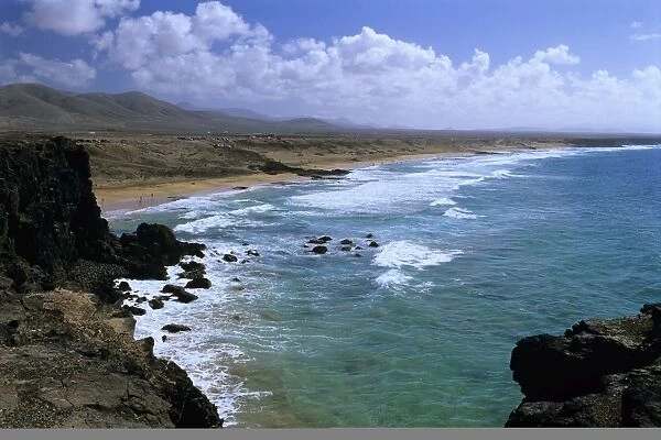 North coast beach, near El Cotillo, Fuerteventura, Canary Islands, Spain, Atlantic, Europe