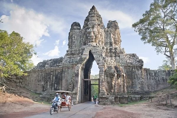 North Gate, Angkor Thom, Angkor, UNESCO World Heritage Site, Siem Reap, Cambodia, Indochina, Southeast Asia, Asia