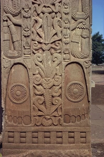 Detail of North Gate of the Great Stupa, Sanchi, UNESCO World Heritage Site
