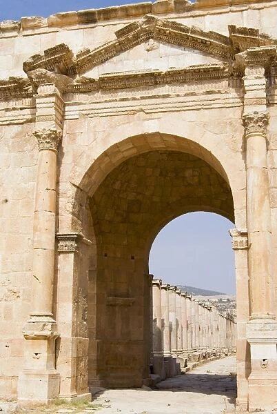 North Gate, Jerash (Gerasa) a Roman Decapolis city, Jordan, Middle East