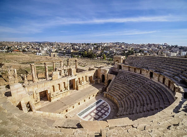 North Theatre, Jerash, Jerash Governorate, Jordan, Middle East