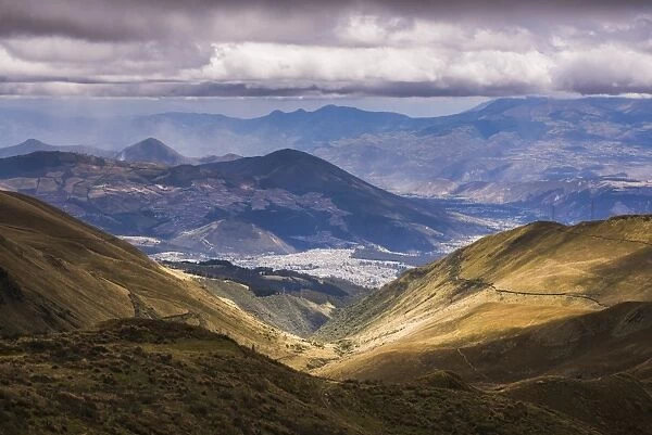 Most northern point in Quito seen from Pichincha Volcano, Ecuador, South America